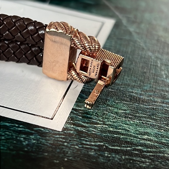 JUDITH RIPKA Rose Gold Sterling Leather Bracelet - Picture 4 of 6